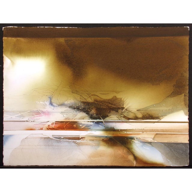 1980s 1980s Nanci Blair Closson "Into the Night" Original Watercolor Painting For Sale - Image 5 of 5