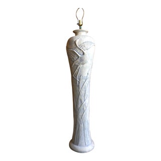 Vintage Sculptural Herons Plaster Floor Lamp C. 1980s For Sale
