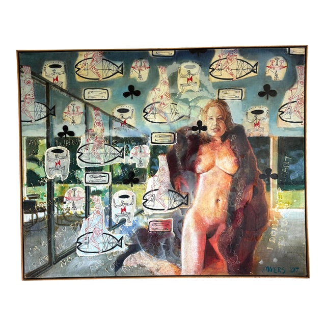 Walter Myers “Furmaid” Large-Scale Figurative Oil on Canvas, Signed and Dated 2007 For Sale