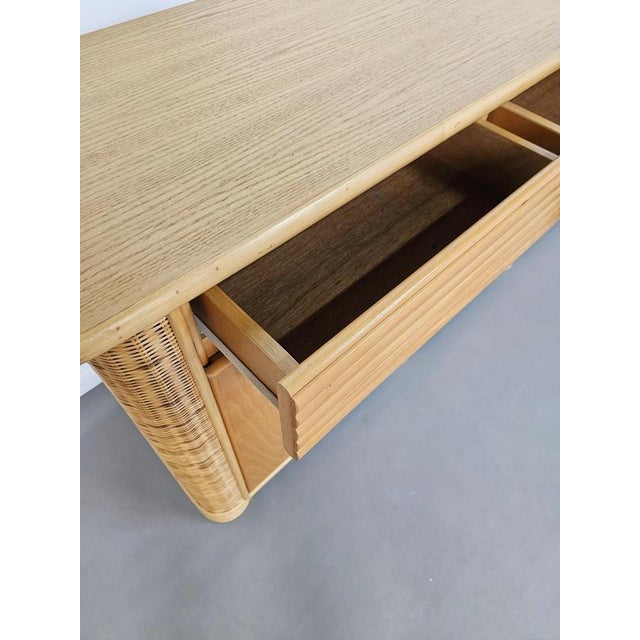 Wood, Bamboo and Rattan Sideboard by Roberti Rattan, 1970s For Sale - Image 10 of 18