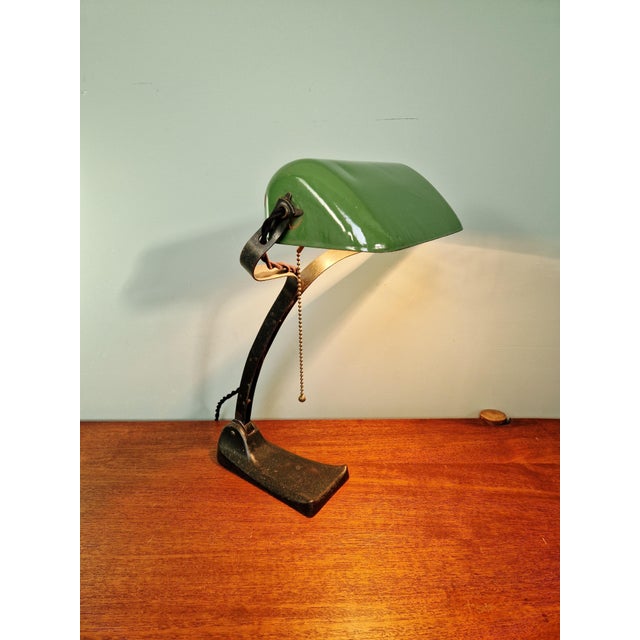 Vintage German Banker's Lamp, 1920s For Sale - Image 15 of 18