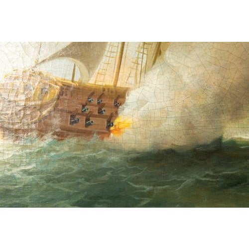 Unknown, Sailing Ship, Early 20th Century, Oil on Canvas, Framed For Sale - Image 9 of 16