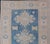 Baby Blue Turkish Oushak Rug With Geometric Medallion Design in Blue and Beige For Sale - Image 8 of 10