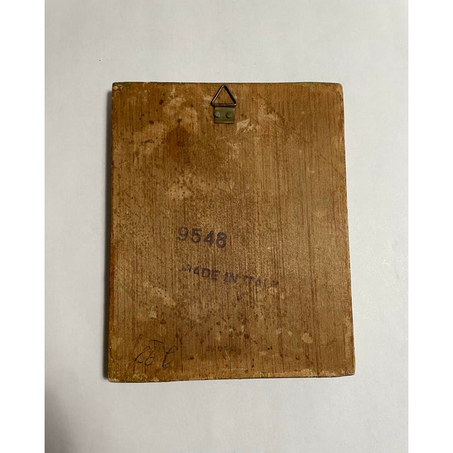 Vintage Florentine Small Wooden Plaque For Sale In Chicago - Image 6 of 6