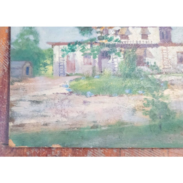 20th Century American Impressionist Painting of a Southwestern House by w.h. Partridge For Sale In New York - Image 6 of 11