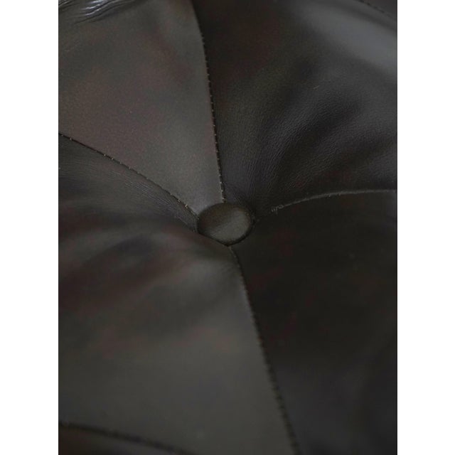 Brown Tufted Leather Rocking Chair For Sale - Image 12 of 18