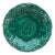 Green Majolica Strawberries Platter Sarreguemines Majolica, Circa 1870 For Sale