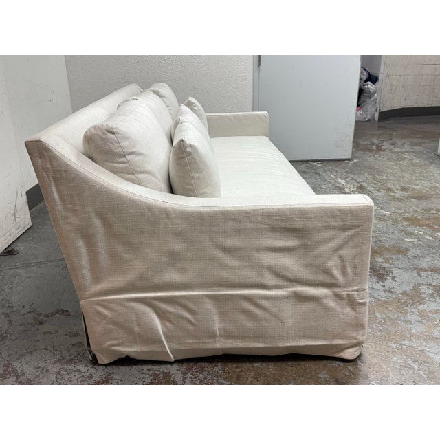 Anthem Interiors Slipcovered Slope Arm Sofa For Sale - Image 4 of 12