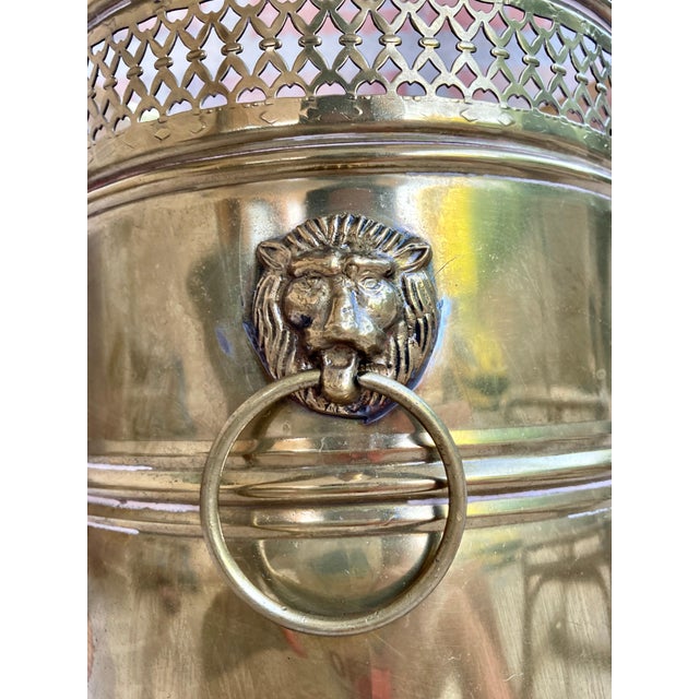 20th Century Round Brass Umbrella Stand For Sale - Image 11 of 18