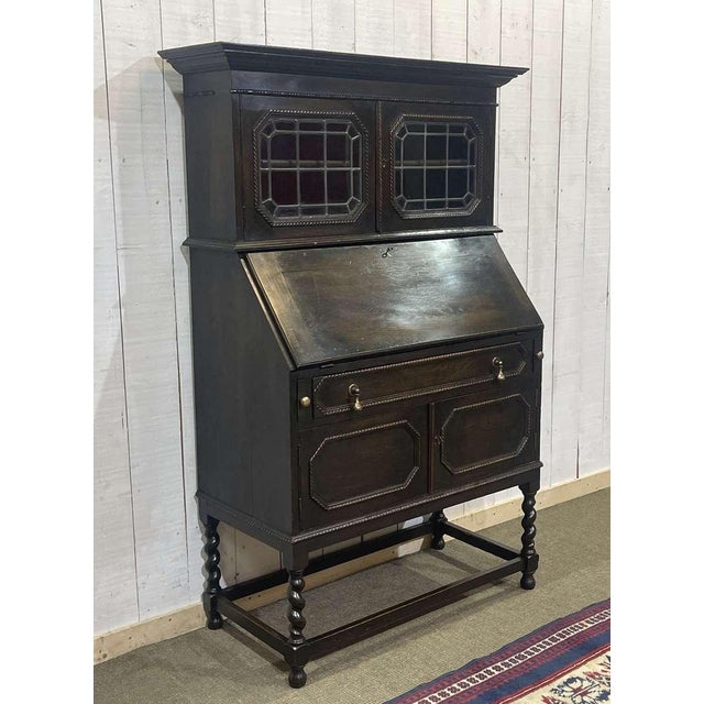 English Oak Writing Desk, Early 20th Century For Sale - Image 17 of 18