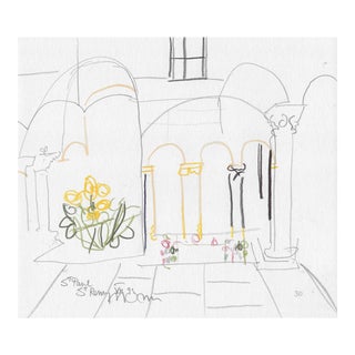 1993 Norbert Voelkel St Paul St Remy Van Gogh Drawing For Sale