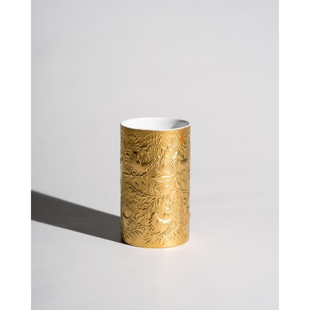 Rosenthal Sculptural Golden Magic Flute Vase in Porcelain by Bjørn Wiinblad for Rosenthal Studio-Line, 1992 For Sale - Image 4 of 7