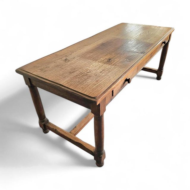 French Oak Dining Table or Desk, 1900s For Sale - Image 10 of 15