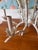Mid-Century Modern Midcentury White Faux Bamboo Pagoda Tole Chandelier For Sale - Image 3 of 12