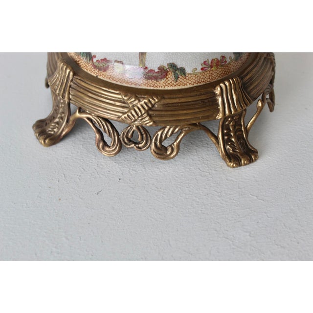 Bronze Wong Lee 1895 Porcelain Bronze Ormolu Pedestal Planter Cachepot For Sale - Image 8 of 13