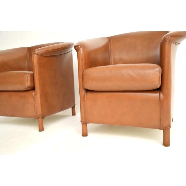 Vintage Leather Chairs from Wittmann, 1980s, Set of 2 For Sale - Image 9 of 12