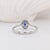 2020s Ceylon Sapphire Ring W Earth Mined Diamonds in Solid 14k White Gold Oval 6x4mm, Size 6.75 For Sale - Image 5 of 10