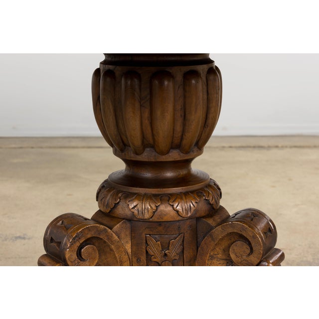 19th Century French Renaissance Revival Pedestal Center Table For Sale - Image 16 of 16