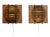 Sculptural Walnut and Paper Wall Lights, Italy, 1960s For Sale