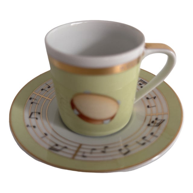 Concerto Espresso Cup and Saucer by Bulgari for Rosenthal ,1990s, Set of 2 For Sale