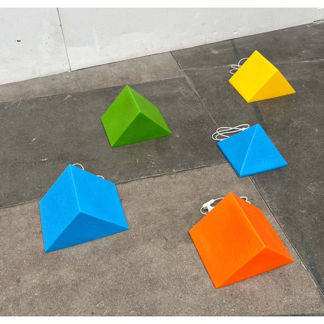 Postmodern Green Prism Shape Floor or Table Lamp from Heico, 1980s For Sale - Image 16 of 18
