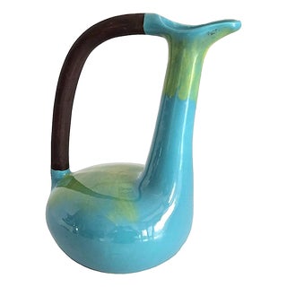 Mid 20th Century Jaru California Art Pottery Bird Vase by Edmund Ronaky For Sale