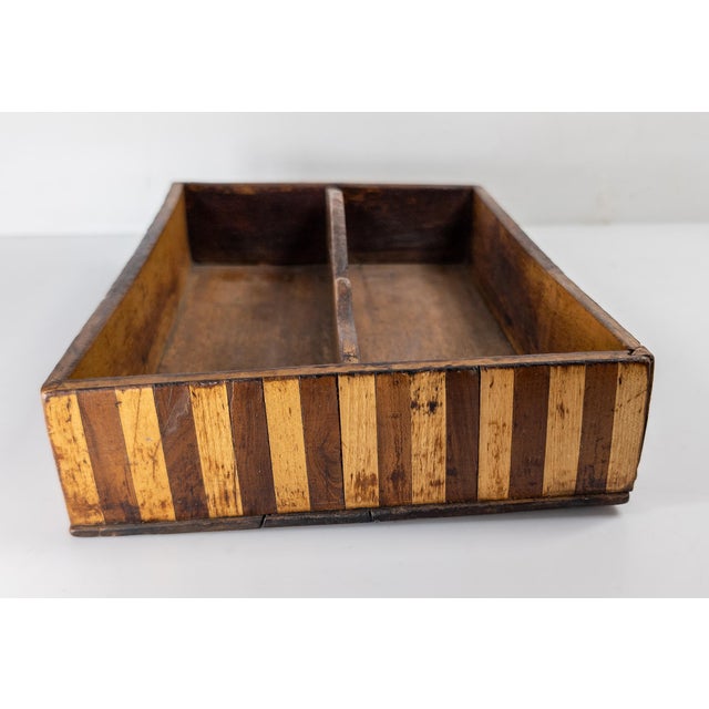 19th Century 19th Century English Scottish Treenware Banded Inlay Tray For Sale - Image 5 of 12