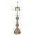 A sculptural vintage pair of table lamps composed of stacked carved rock crystal elements, including faceted and rounded...