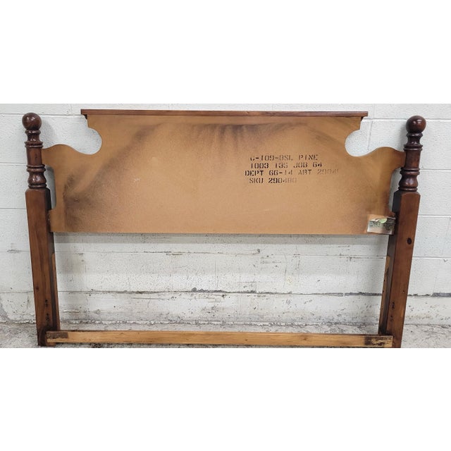 Late 20th Century Vintage Full Size Traditional Style Headboard For Sale - Image 5 of 10