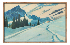 Adalbert Von Wex, Skiers in Garmisch, Early 20th Century, Oil on Canvas
