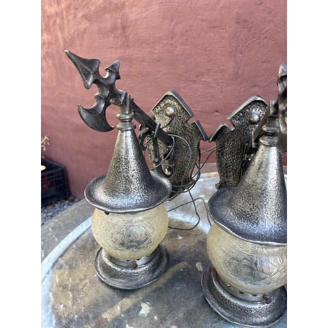 1970s Gothic Mid-Evil Outdoor Lights - Set of 4 For Sale - Image 4 of 4