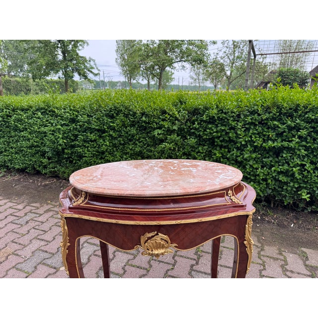 1920 French Louis XVI Mahogany Marble Side Tables - Pair of 2 PCS For Sale - Image 13 of 18