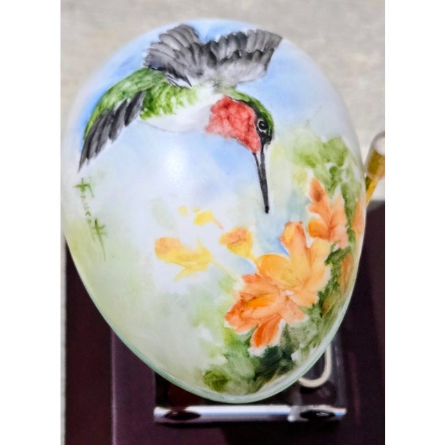 Gerold Porzellan Bavaria Egg Trinket Box – Hand-Painted, Signed Faucett, Mid-Century For Sale In Dallas - Image 6 of 8