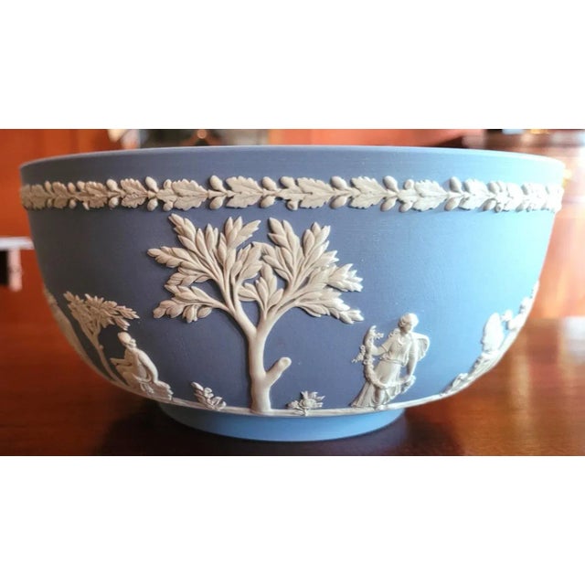 1950s Wedgwood Jasperware Pale Blue Centerpiece For Sale - Image 5 of 9