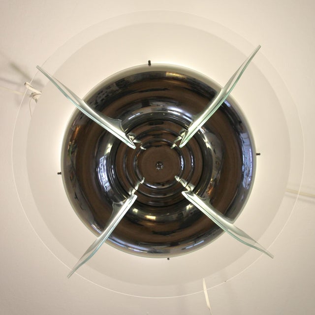 Metal Art Deco Pendant Lamp, 1930s For Sale - Image 7 of 9