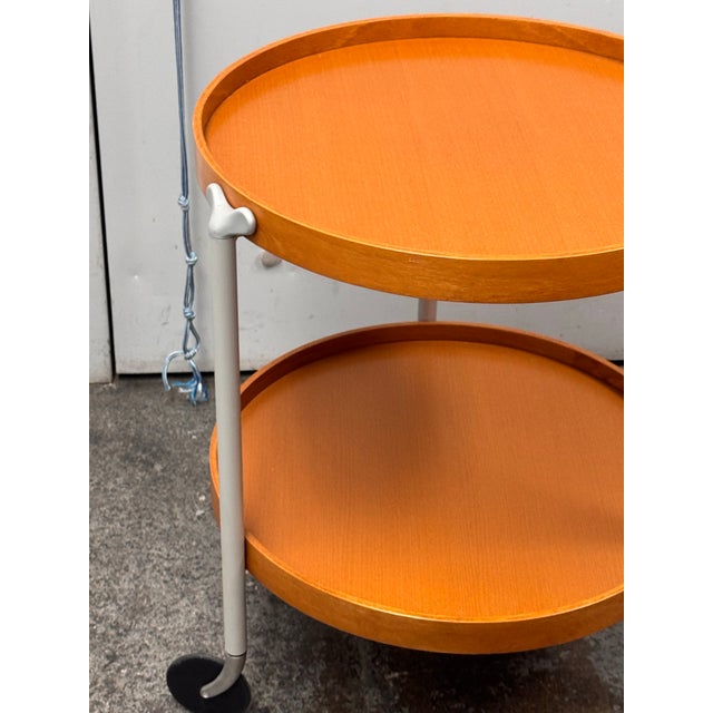 Pascal Mourgue for Ligne Roset Pearwood Bar Trolley For Sale - Image 12 of 12