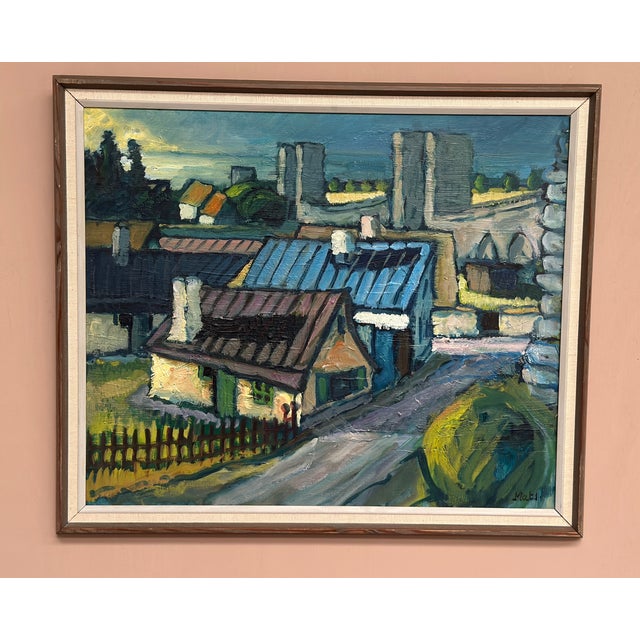 Mats Ahlberg, Northern District, Visby, 1960s, Oil on Panel, Framed For Sale - Image 16 of 18