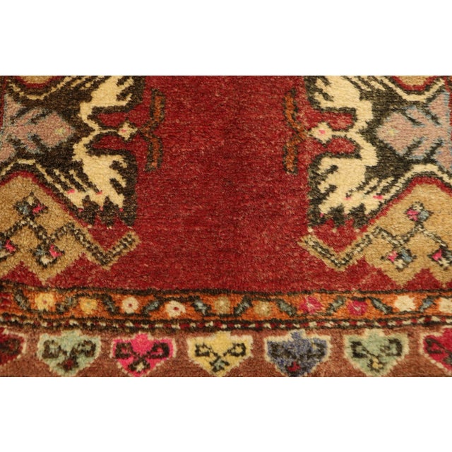 Vintage Turkish Yastik Rug - 01'09 X 03'03 For Sale - Image 4 of 8