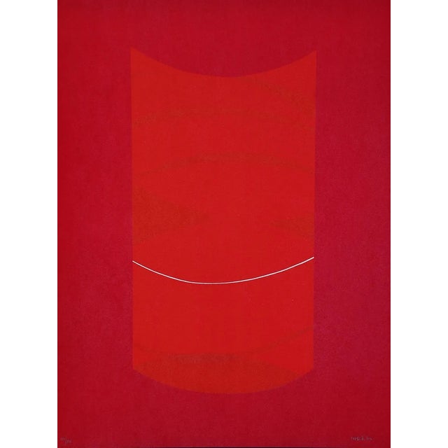 Lorenzo indrimi, Red one, 1970s, Lithograph For Sale
