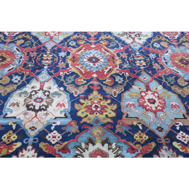 Antique Hand-Hooked Rug with Large Palmettes, 1920 For Sale - Image 12 of 18