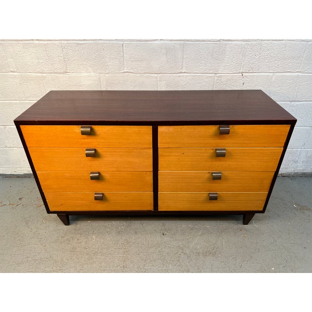 Stunning vintage eight-drawer dresser by American of Martinsville, a beautifully crafted example of classic Mid-Century...