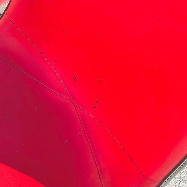 Red Herman Miller Molded Fiberglass Red Shell Chair - Set of 12 For Sale - Image 8 of 10