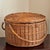 Vintage French-Style Wicker Market Basket W/ Hinged Lid For Sale - Image 15 of 15