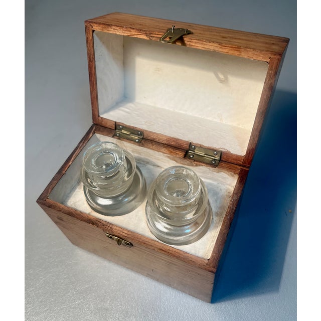 Miniature Apothecary Tiger Oak With 2 W.T.&Co.Medicine Bottles 1800s For Sale - Image 4 of 9