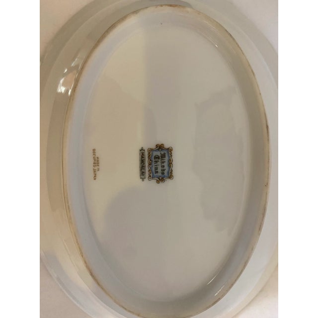 1940s Vintage Mikado China “Mandalay” Pattern Oval Vegetable Serving Dish For Sale - Image 5 of 5
