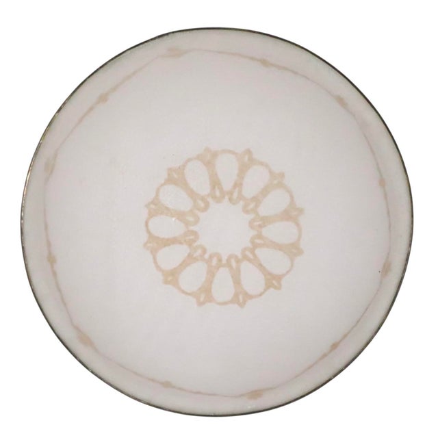 Lightolier Art Deco Inverted Hanging Chandelier Bowl Lamp Shade C. 1920/30's For Sale - Image 4 of 10