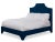 Casa Cosima Kit Twin Headboard, Navy Velvet For Sale - Image 4 of 5