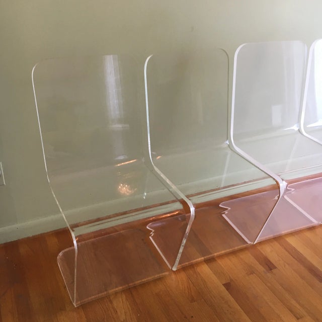 Transparent Charles Hollis Jones Luicte Z Chairs - Set of 4 For Sale - Image 8 of 8