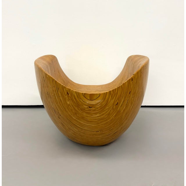 Late 20th Century Late 20th Century Contemporary Sculptural Carved Wood Chair For Sale - Image 5 of 7