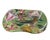 Vintage Tropical Botanical Decoupage Glass Shallow Bowl – Hummingbird & Orchids For Sale - Image 4 of 12